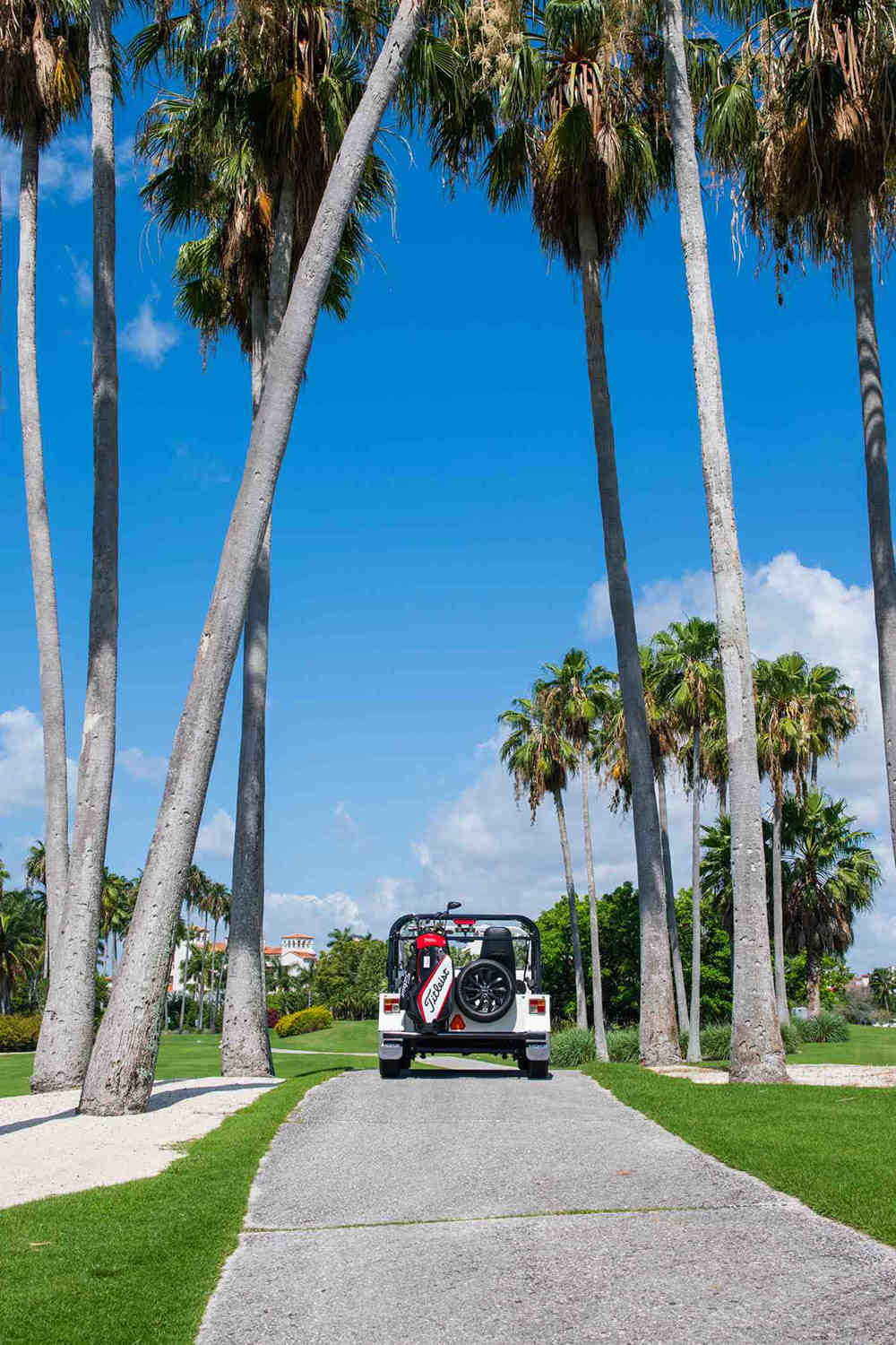 white moke with Golf Kit
